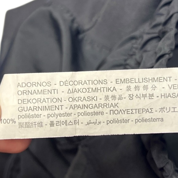 Zara Jogger Pants Size Large Charcoal Gray Gathered High Rise Athleisure Pull On - Picture 11 of 13